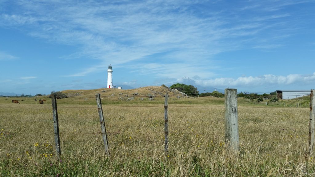 Cape Egmont Lighthouse (Mt Taranaki in the distance)