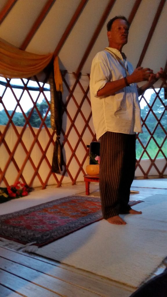 Poetry evening in the Yurt, Te Henga