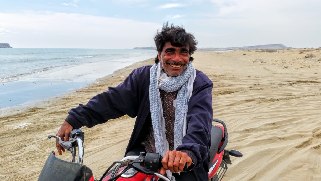 One of the many friendly Iranians we met. This camel farmer stopped on the beach in Qeshm to talk with us for quite a while. He even recited poetry... about love and longing.