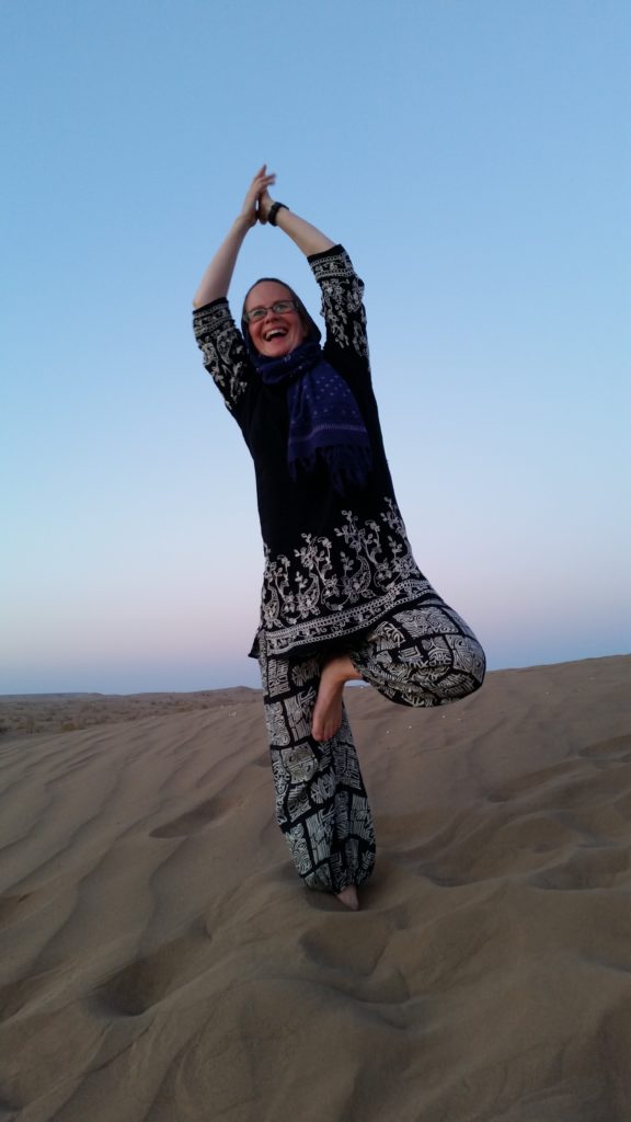 Yoga in the desert, Iran