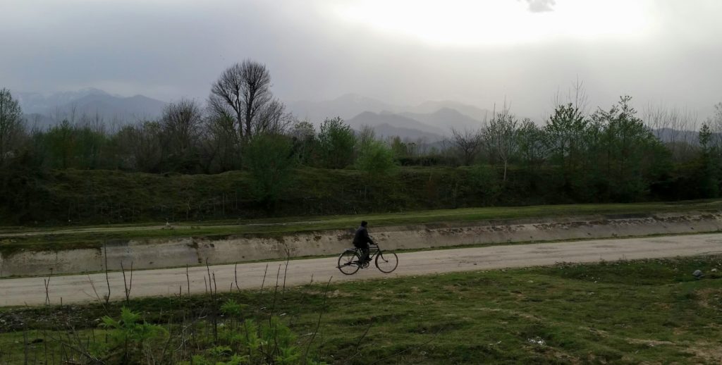 Biking in the village