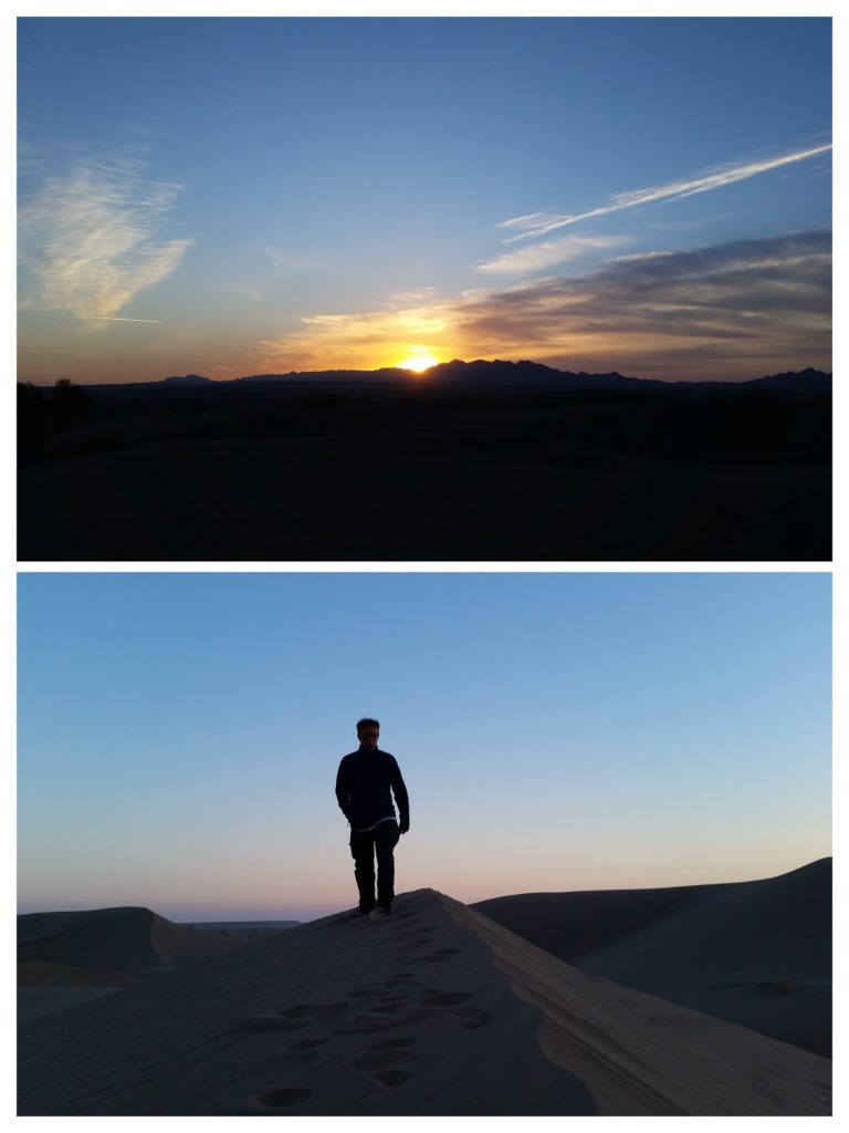 Sunrise in the desert, Iran