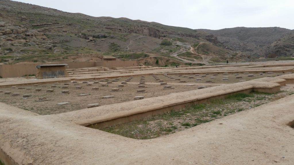 Part of the Treasury at Persepolis.