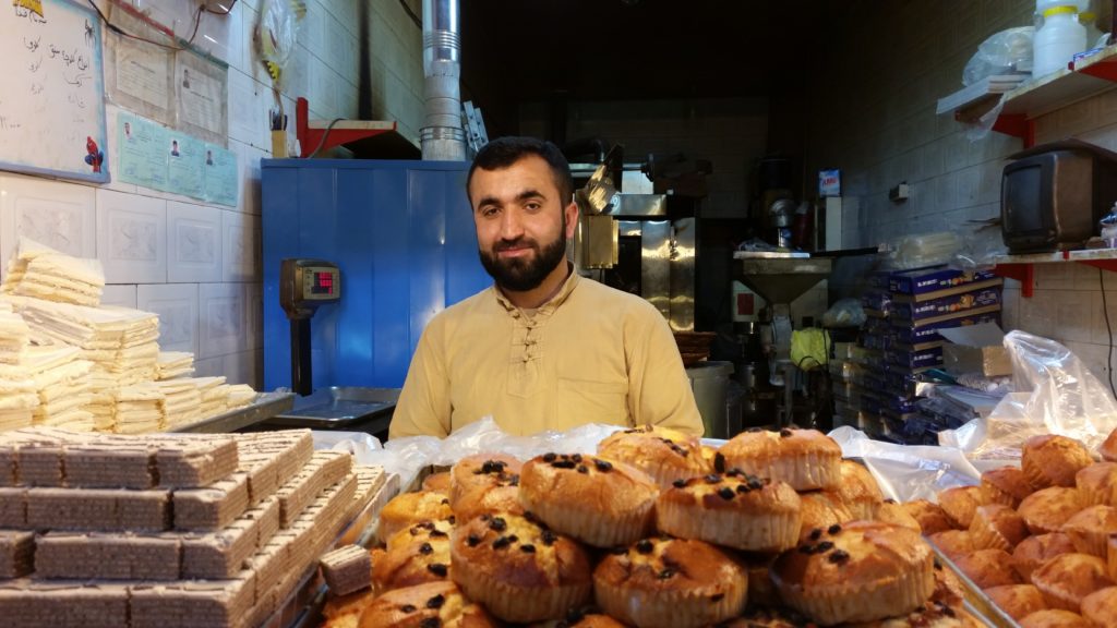 A baker, Dezful Bazaar.
